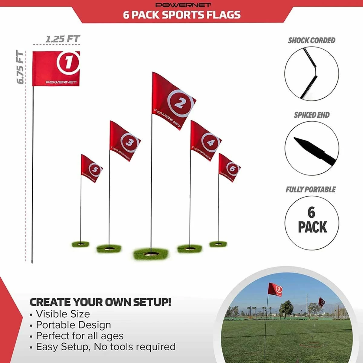 Best reviews of 🔔 POWERNET Sports Flags, Set/6 🎁 2 Best reviews of 🔔 POWERNET Sports Flags, Set/6 🎁 - Image 2