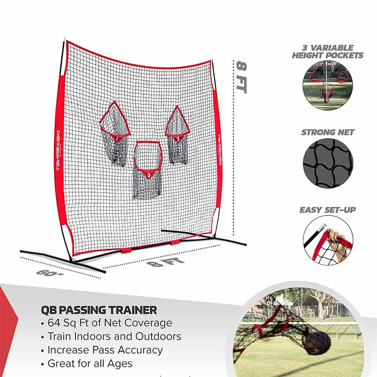Budget 😉 POWERNET Football QB Passer Training Net 🌟 2 Budget 😉 POWERNET Football QB Passer Training Net 🌟 - Image 2