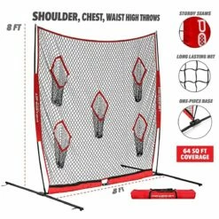 Buy 😀 POWERNET 8'x8' Football QB Pass Accuracy Trainer Net 🥰 -Outlet Football Store a47 026 04