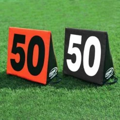 Coupon ✨ Fisher set of 11 Triangular Football Sideline Markers White Numbers on Black 🔔