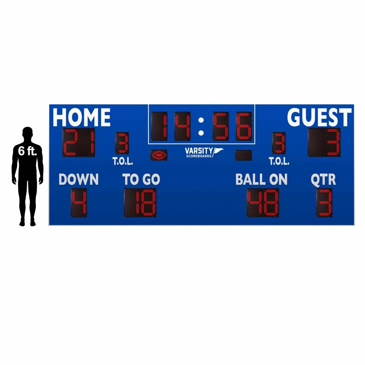 Cheapest ๐ Varsity Scoreboards 7420 Football Scoreboard, 20'W x 8'H ๐งจ 4 Cheapest ๐ Varsity Scoreboards 7420 Football Scoreboard, 20'W x 8'H ๐งจ - Image 4