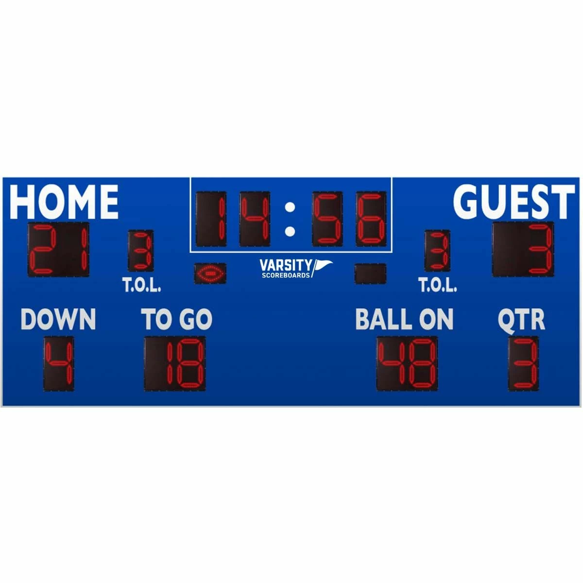 Cheapest ๐ Varsity Scoreboards 7420 Football Scoreboard, 20'W x 8'H ๐งจ 1 Cheapest ๐ Varsity Scoreboards 7420 Football Scoreboard, 20'W x 8'H ๐งจ